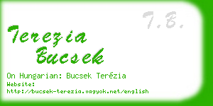 terezia bucsek business card