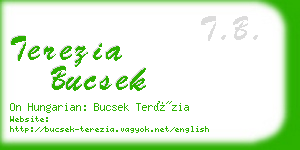 terezia bucsek business card